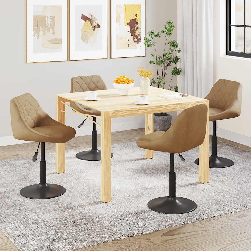 vidaXL Esszimmerstühle 4 Stk. Drehbar Schwarz Samt