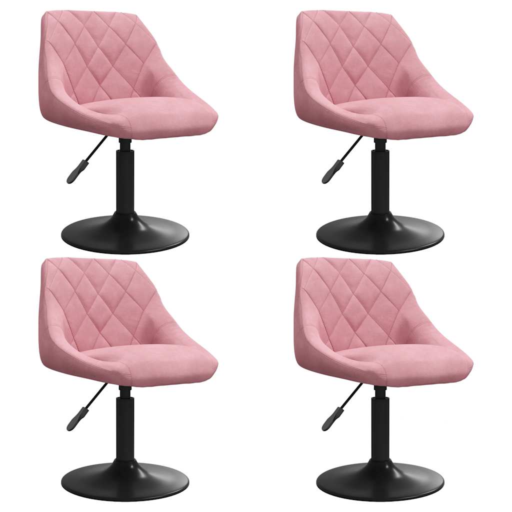 vidaXL Esszimmerstühle 4 Stk. Drehbar Schwarz Samt