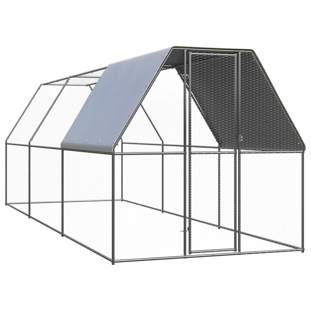vidaXL Outdoor-Hühnerkäfig 2x2x2 m Verzinkter Stahl