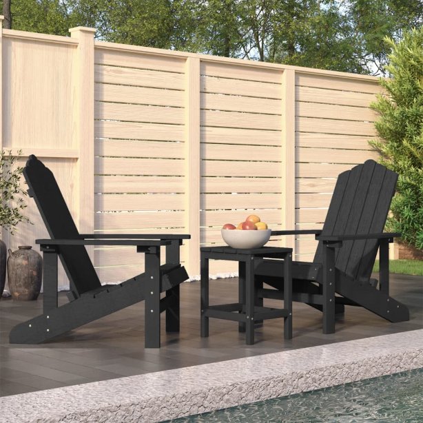 vidaXL Adirondack-Gartenstühle 2 Stk. HDPE Weiß