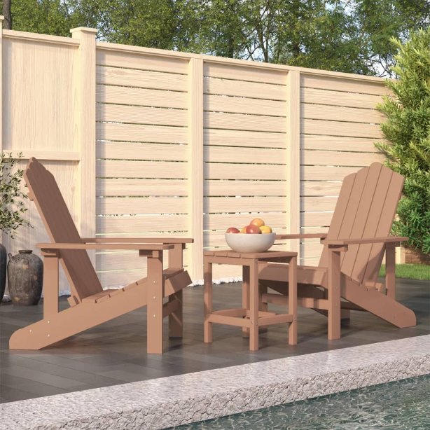 vidaXL Adirondack-Gartenstühle 2 Stk. HDPE Weiß
