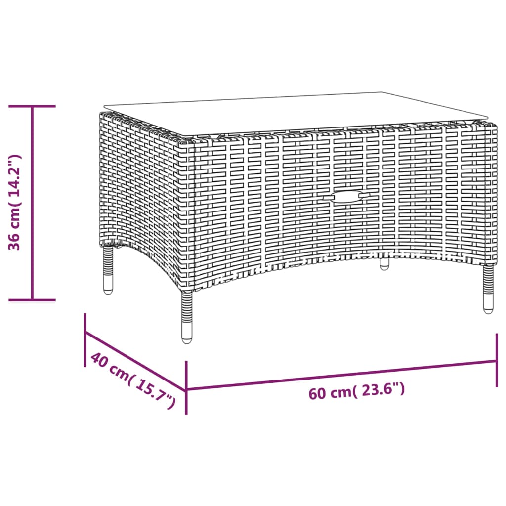 8-tlg. Garten-Lounge-Set mit Auflagen Poly Rattan Schwarz