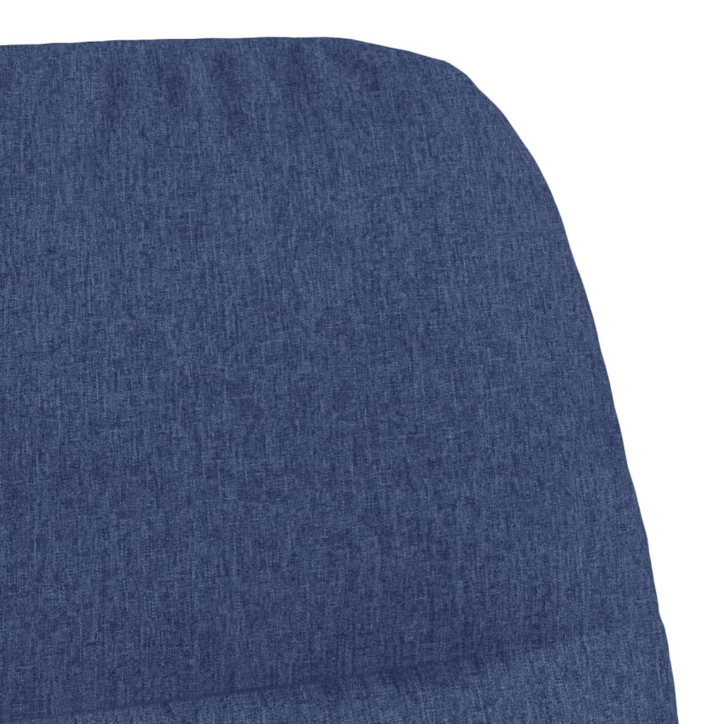 vidaXL Schaukelsessel mit Hocker Blau Stoff