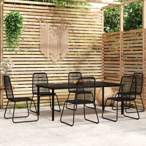 3-tlg. Garten-Essgruppe Schwarz