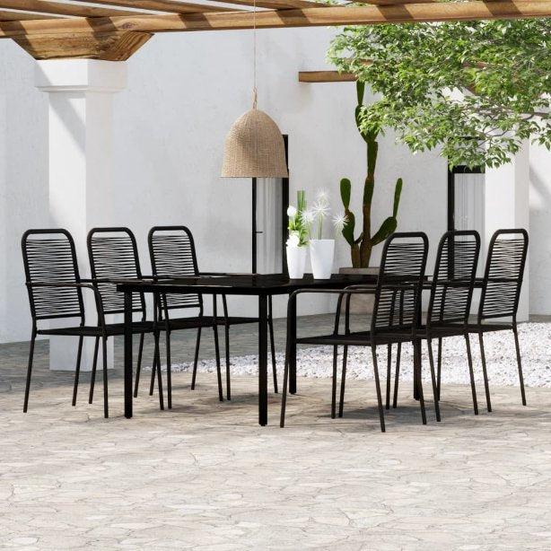 3-tlg. Garten-Essgruppe Schwarz