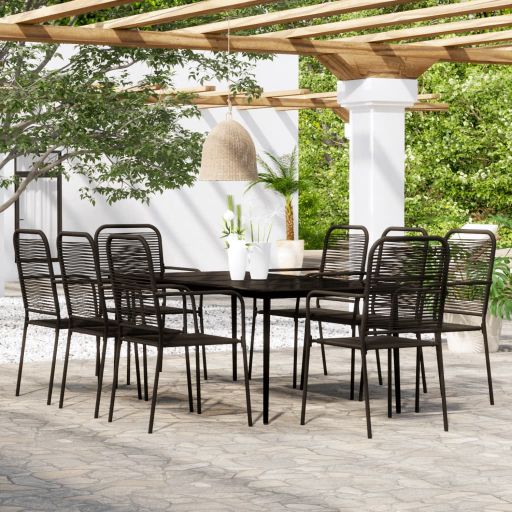 3-tlg. Garten-Essgruppe Schwarz