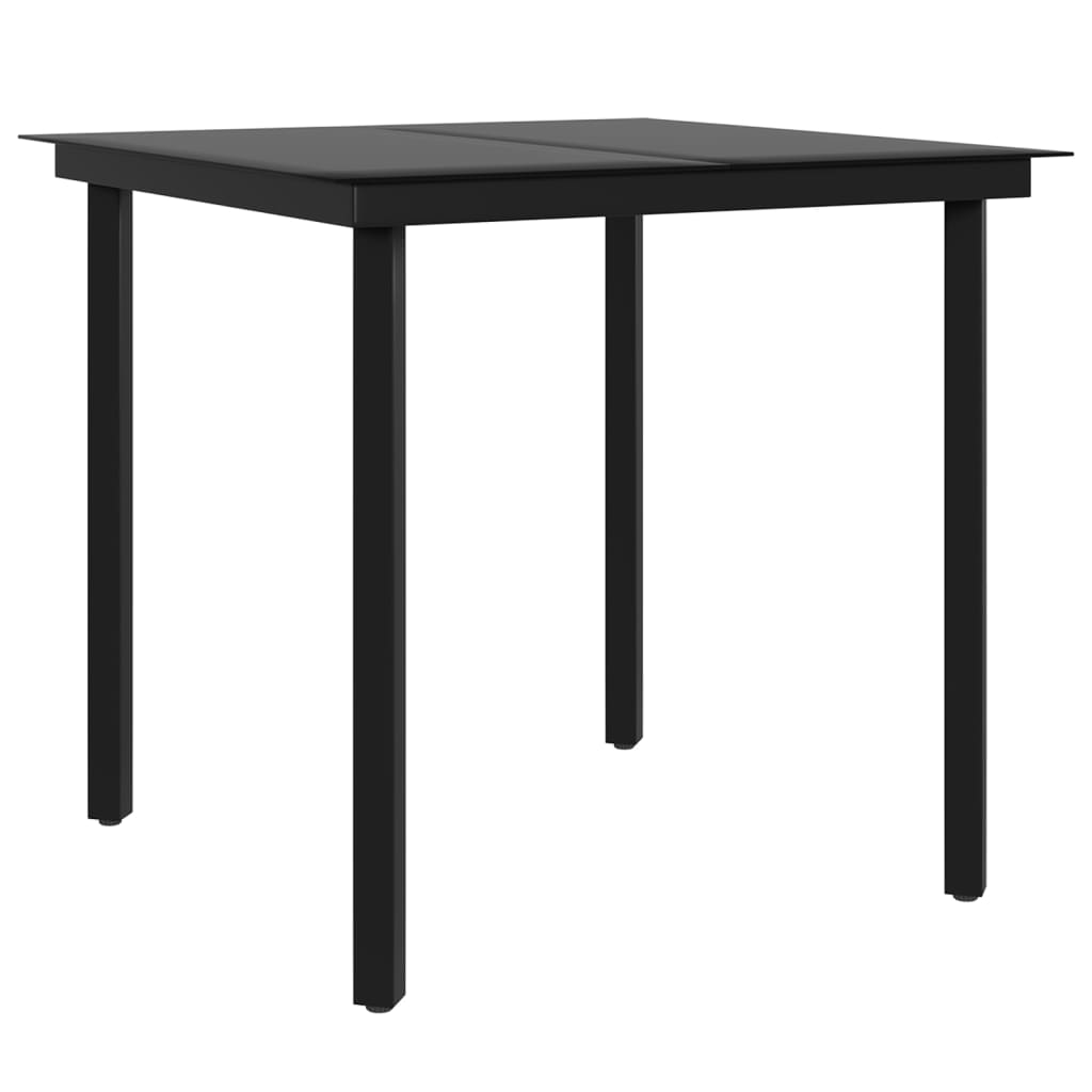 3-tlg. Garten-Essgruppe mit Kissen Schwarz