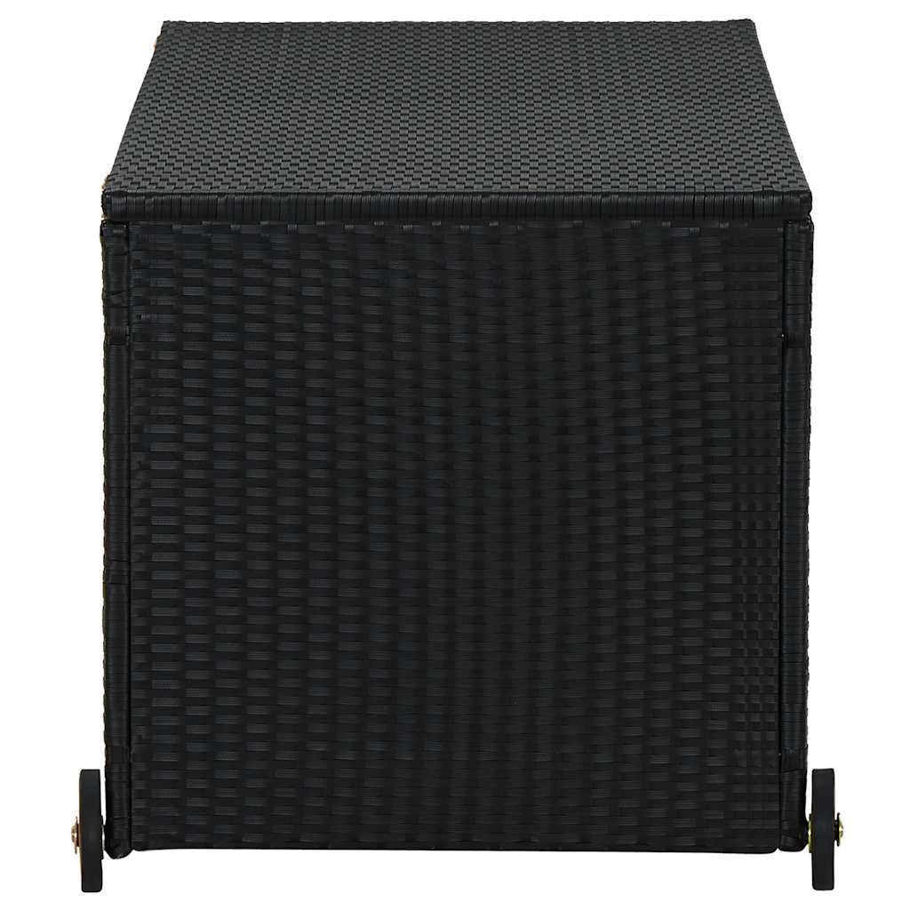 vidaXL Garten-Auflagenbox Schwarz 120x65x61 cm Poly Rattan