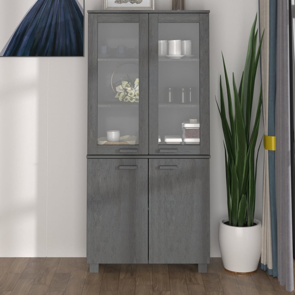 vidaXL Highboard HAMAR Massivholz Kiefer Honigbraun
