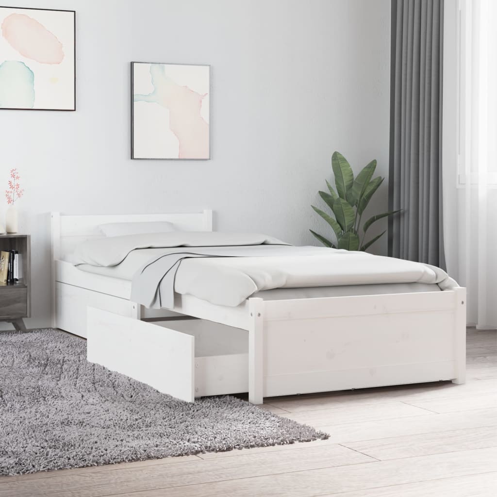 vidaXL Bett mit Schubladen 75x190 cm