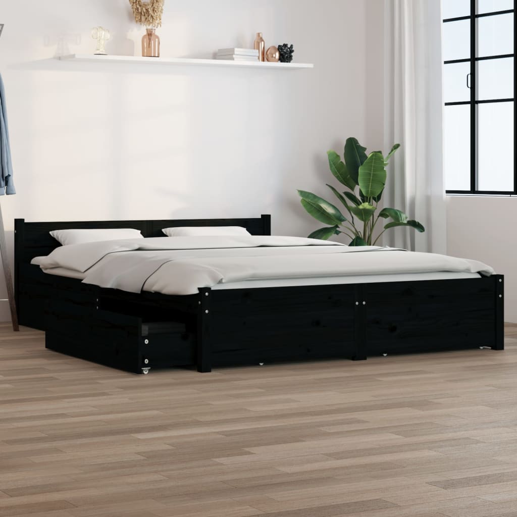 vidaXL Bett mit Schubladen 120x190 cm