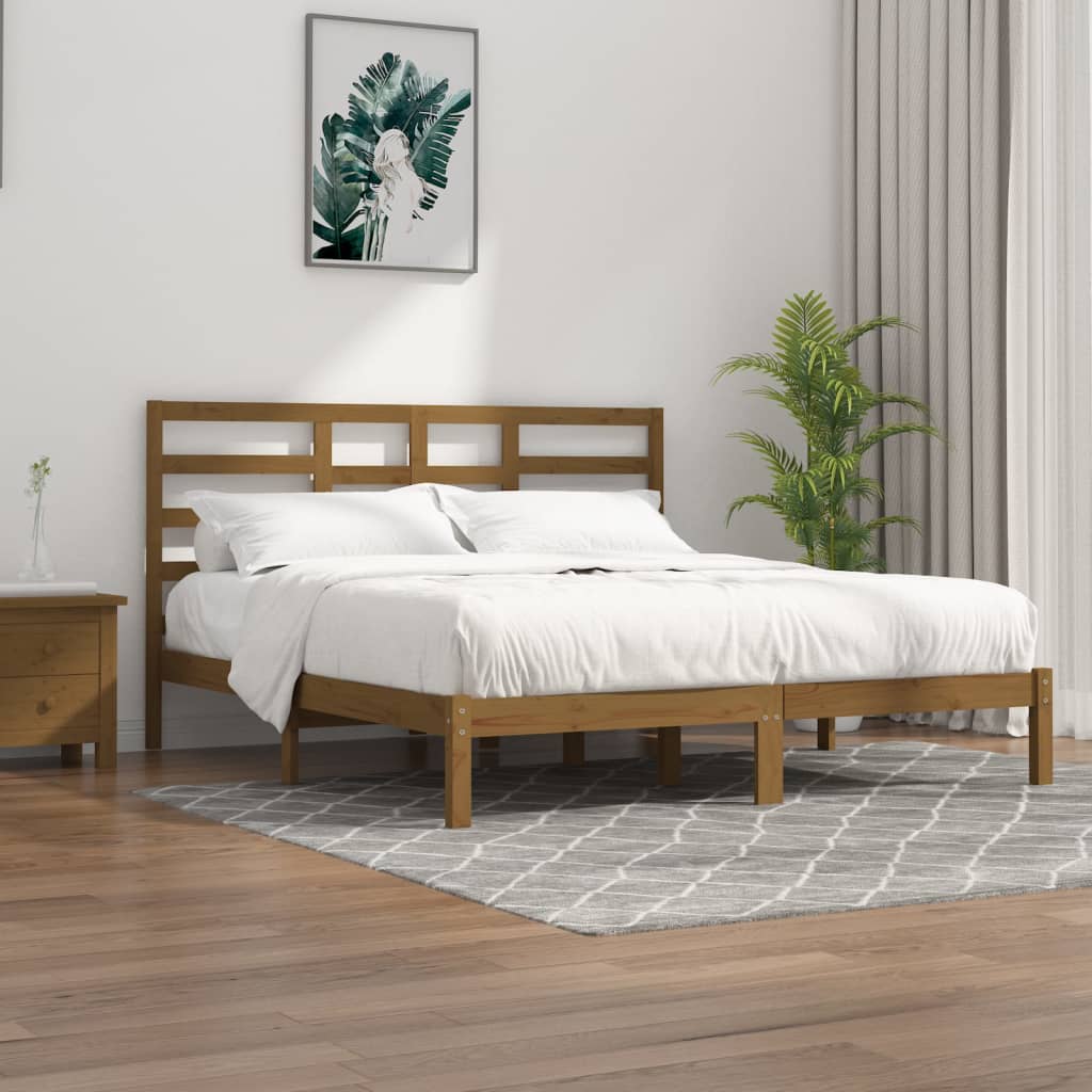 Massivholzbett ohne Matratze 75x190 cm