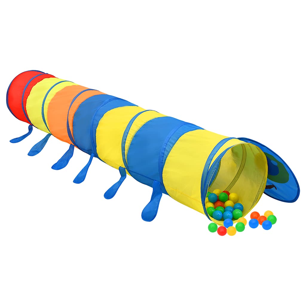 vidaXL Spieltunnel mit 250 Bällen Mehrfarbig 245 cm Polyester