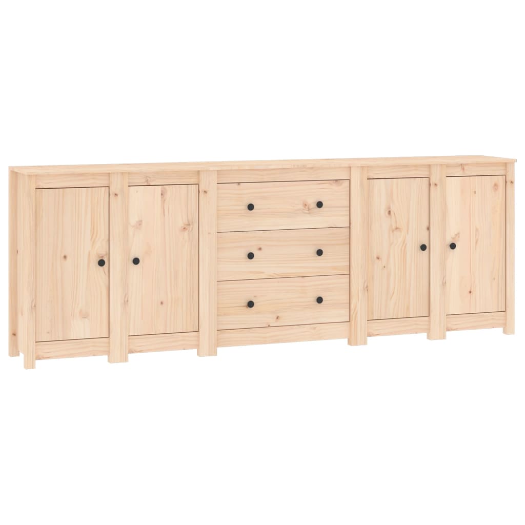 vidaXL Sideboard 230x35x80 cm Massivholz Kiefer