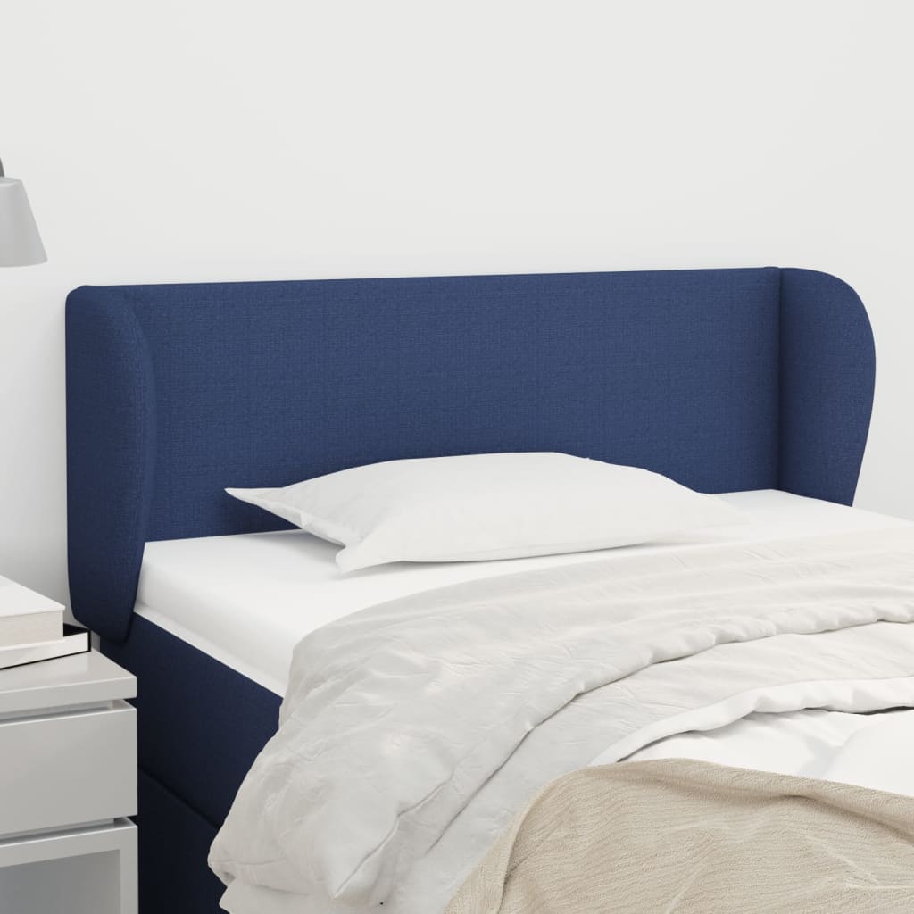 Kopfteil mit Ohren Hellgrau 83x23x78/88 cm Stoff