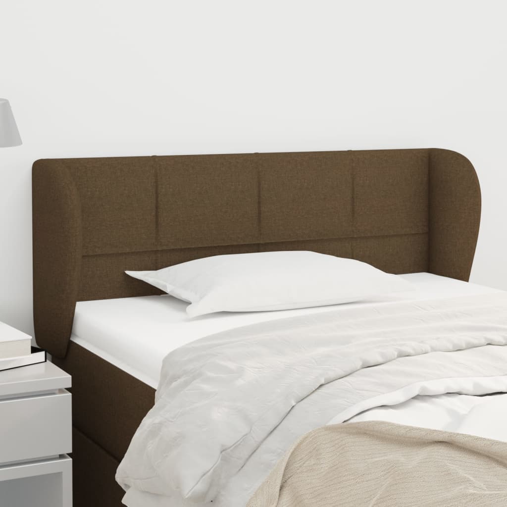 Kopfteil mit Ohren Hellgrau 83x23x78/88 cm Stoff
