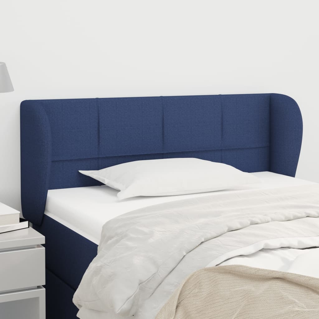 Kopfteil mit Ohren Hellgrau 83x23x78/88 cm Stoff