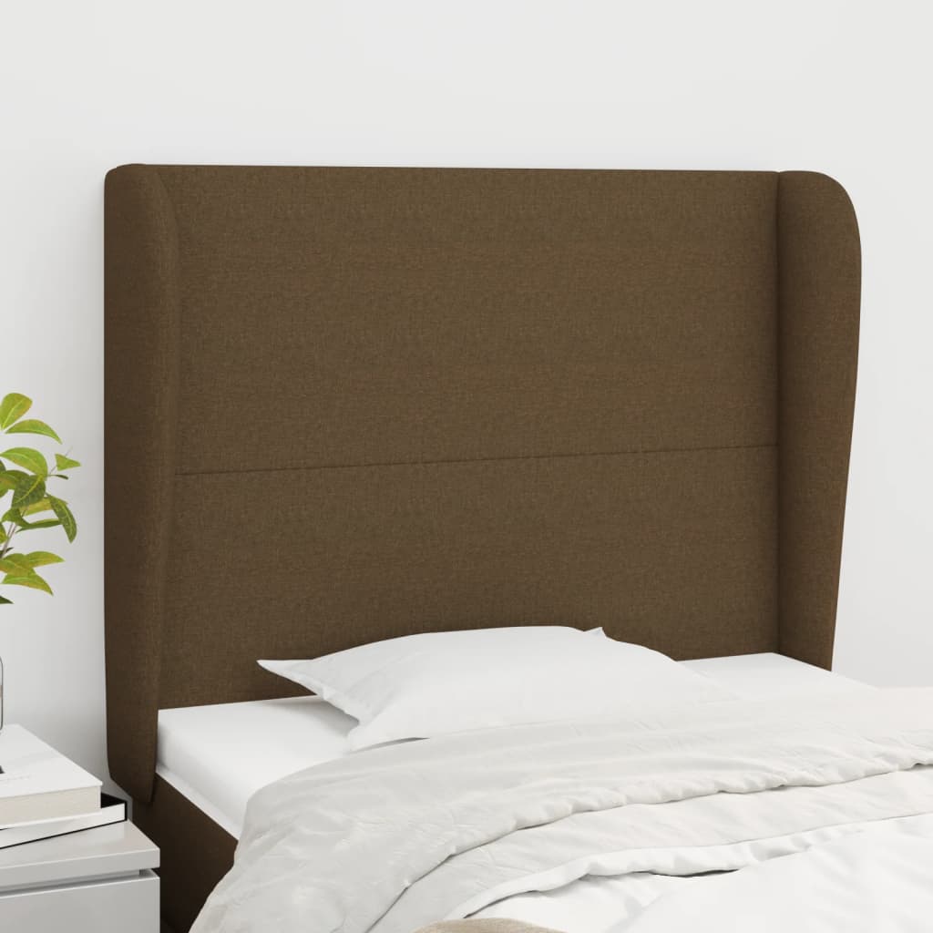 Kopfteil mit Ohren Hellgrau 83x23x78/88 cm Stoff