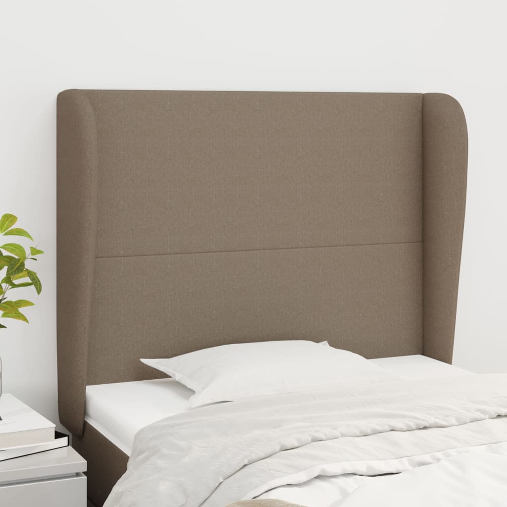 Kopfteil mit Ohren Hellgrau 83x23x78/88 cm Stoff