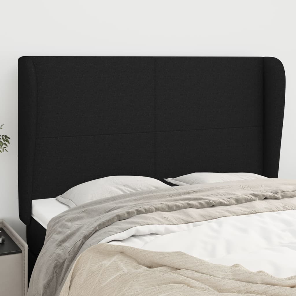 Kopfteil mit Ohren Hellgrau 83x23x78/88 cm Stoff