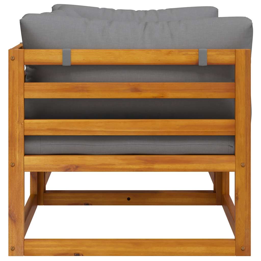 vidaXL Modular-Ecksofas 2 Stk. mit Auflagen Dunkelgrau