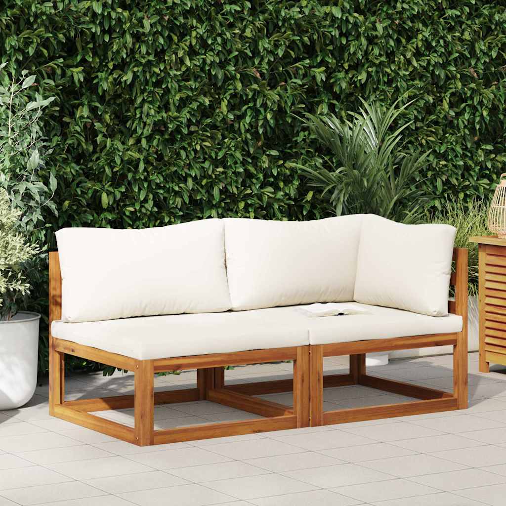Modular-Ecksofas 2 Stk. mit Auflagen Dunkelgrau