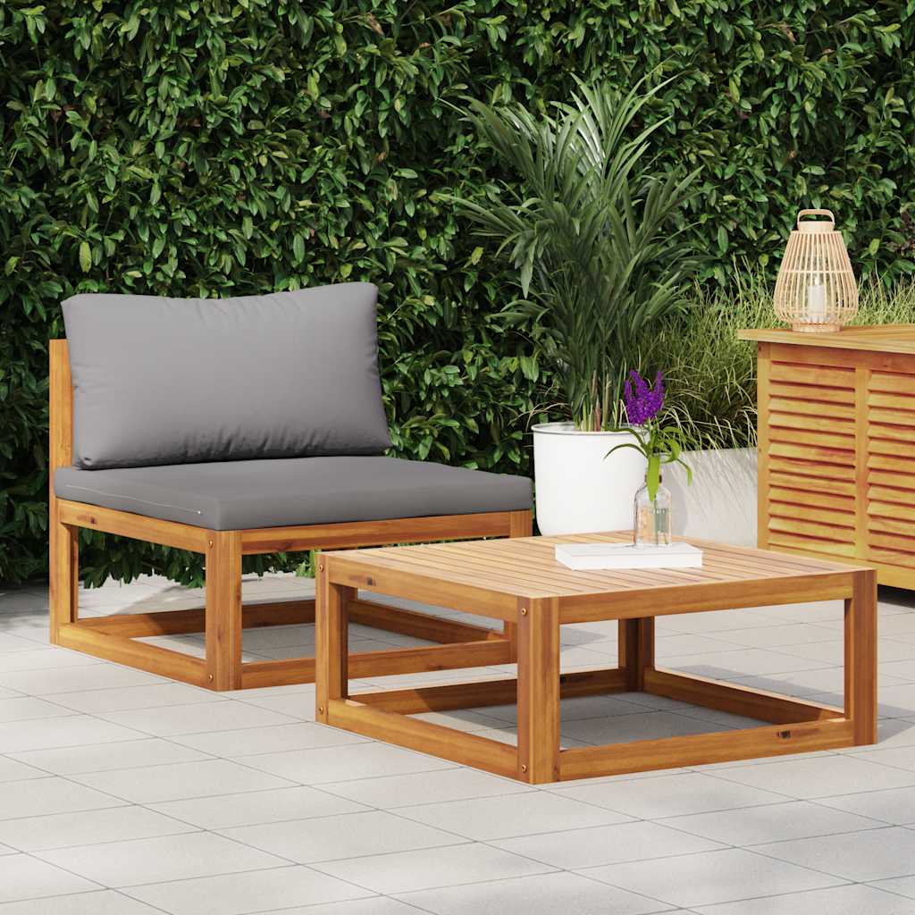Modular-Ecksofas 2 Stk. mit Auflagen Dunkelgrau