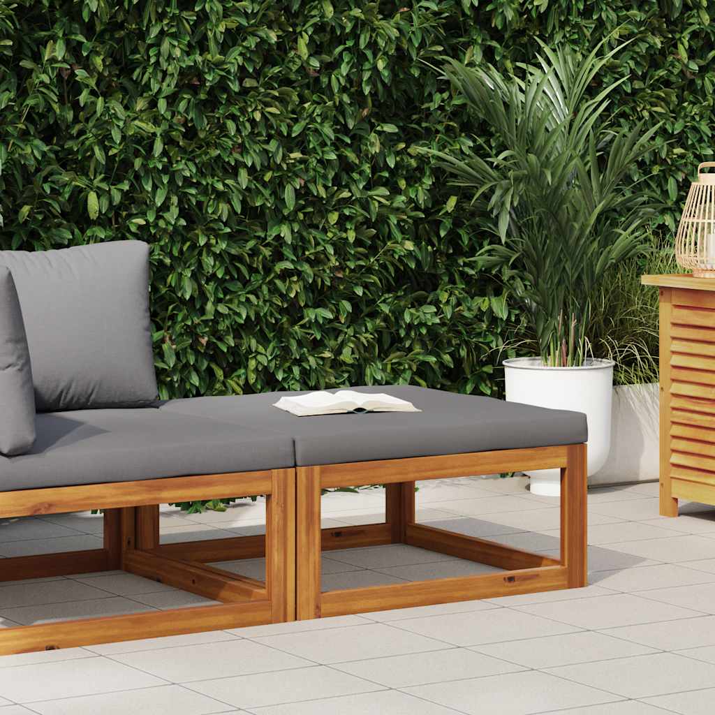 Modular-Ecksofas 2 Stk. mit Auflagen Dunkelgrau