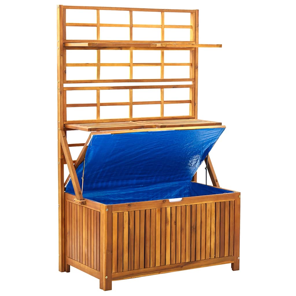 vidaXL Aufbewahrungstruhe mit Rankgitter 99x55x160cm Massivholz Akazie
