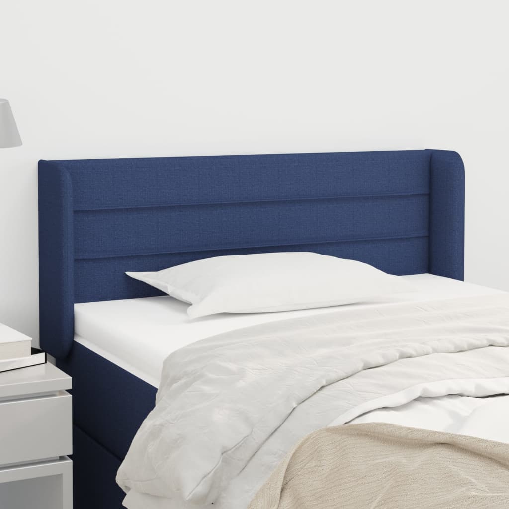 Kopfteil mit Ohren Hellgrau 83x16x78/88 cm Stoff