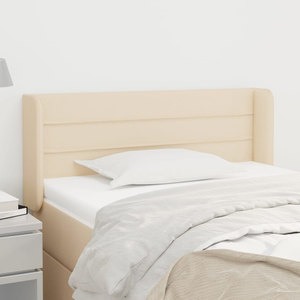 vidaXL Kopfteil mit Ohren Hellgrau 83x16x78/88 cm Stoff