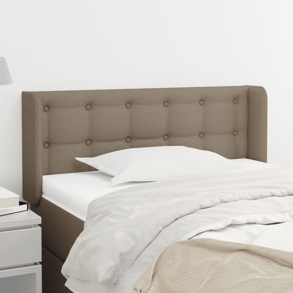 Kopfteil mit Ohren Hellgrau 83x16x78/88 cm Stoff