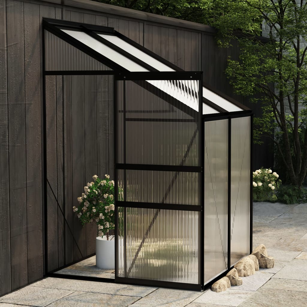Gewächshaus Anthrazit Aluminium 1,38 m³