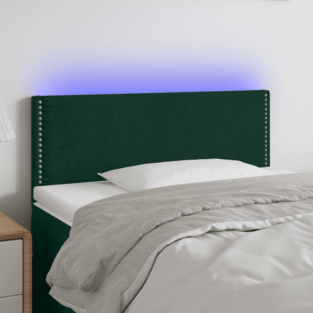 LED Kopfteil Hellgrau 80x5x78/88 cm Samt