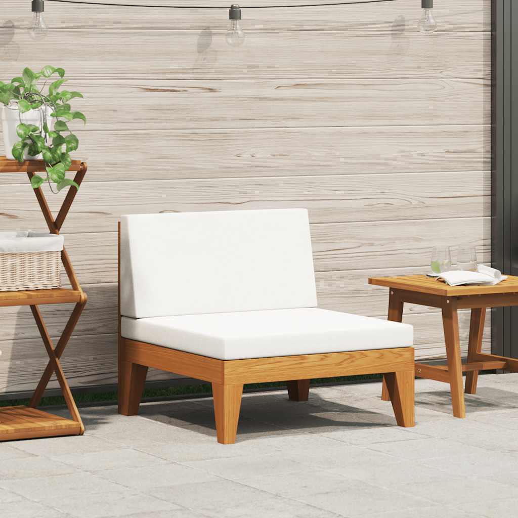 vidaXL 2-tlg. Garten-Lounge-Set mit Auflagen Massivholz Akazie