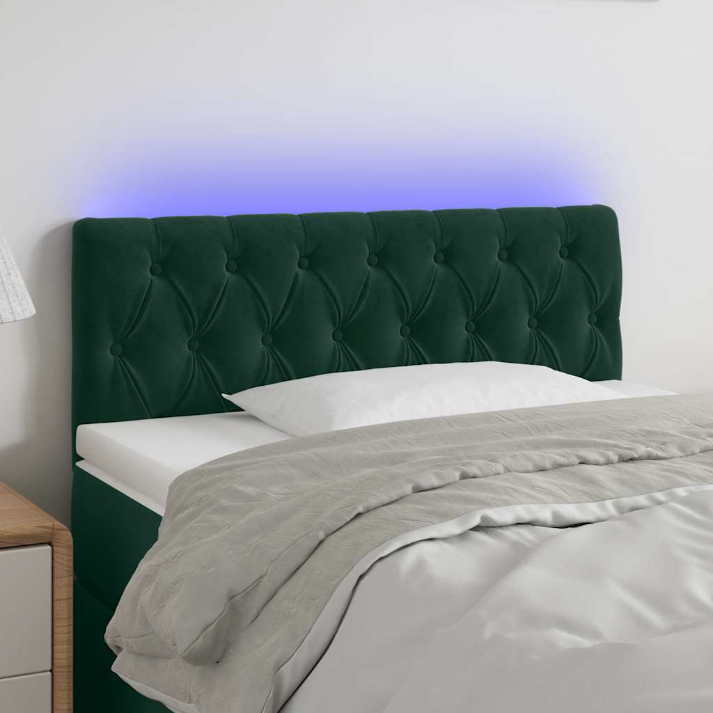 LED Kopfteil Hellgrau 80x7x78/88 cm Samt