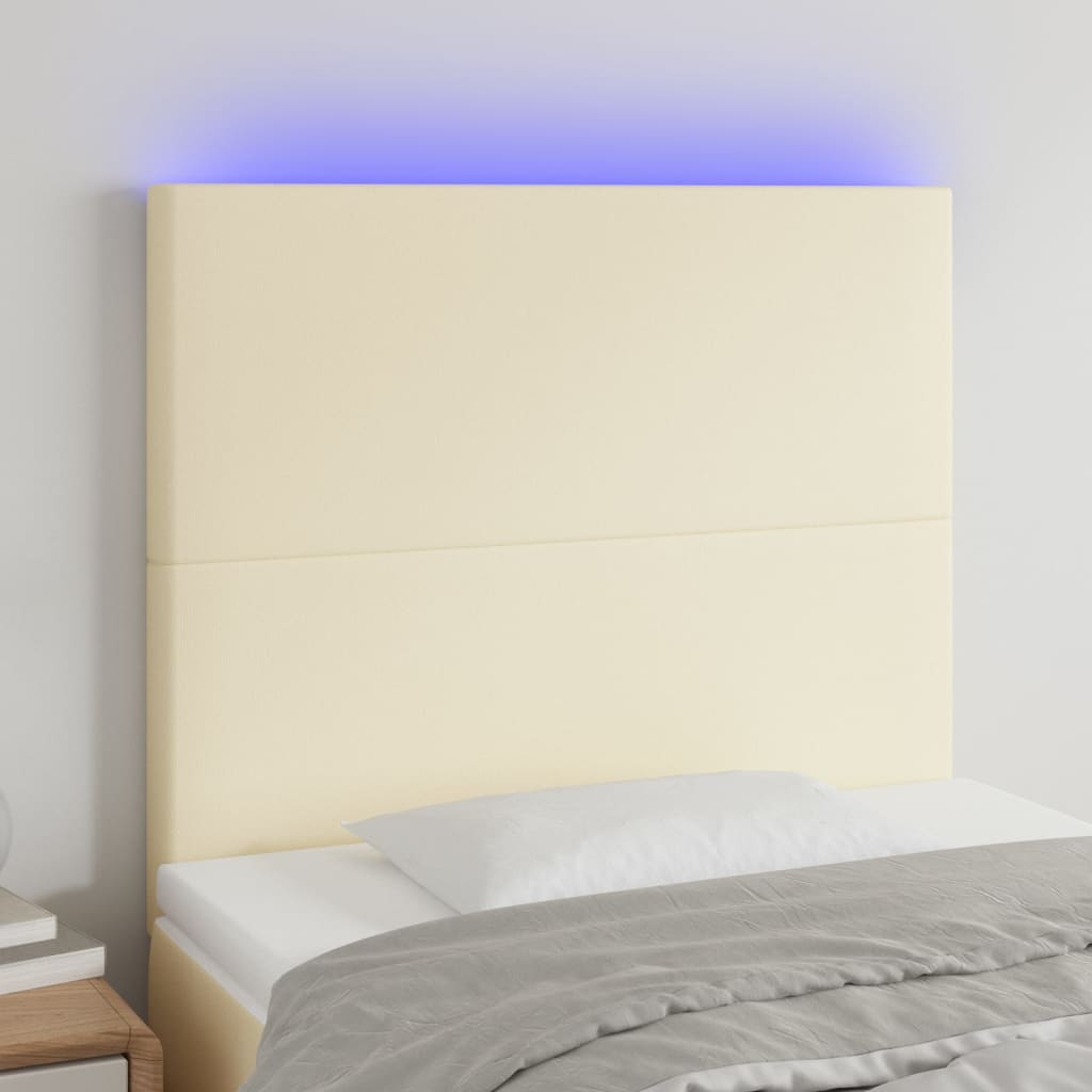 LED Kopfteil Schwarz 80x5x78/88 cm Kunstleder