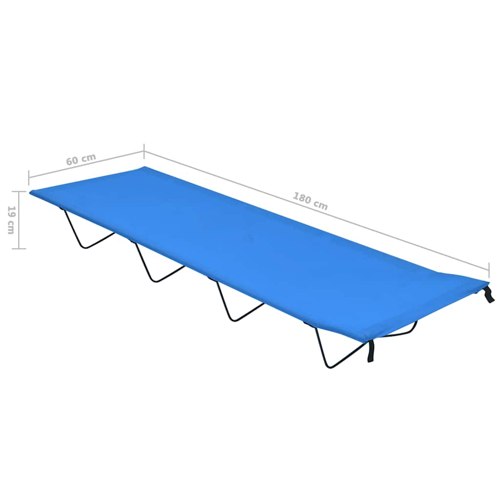 vidaXL Campingbett 180x60x19 cm Oxford-Gewebe und Stahl Blau