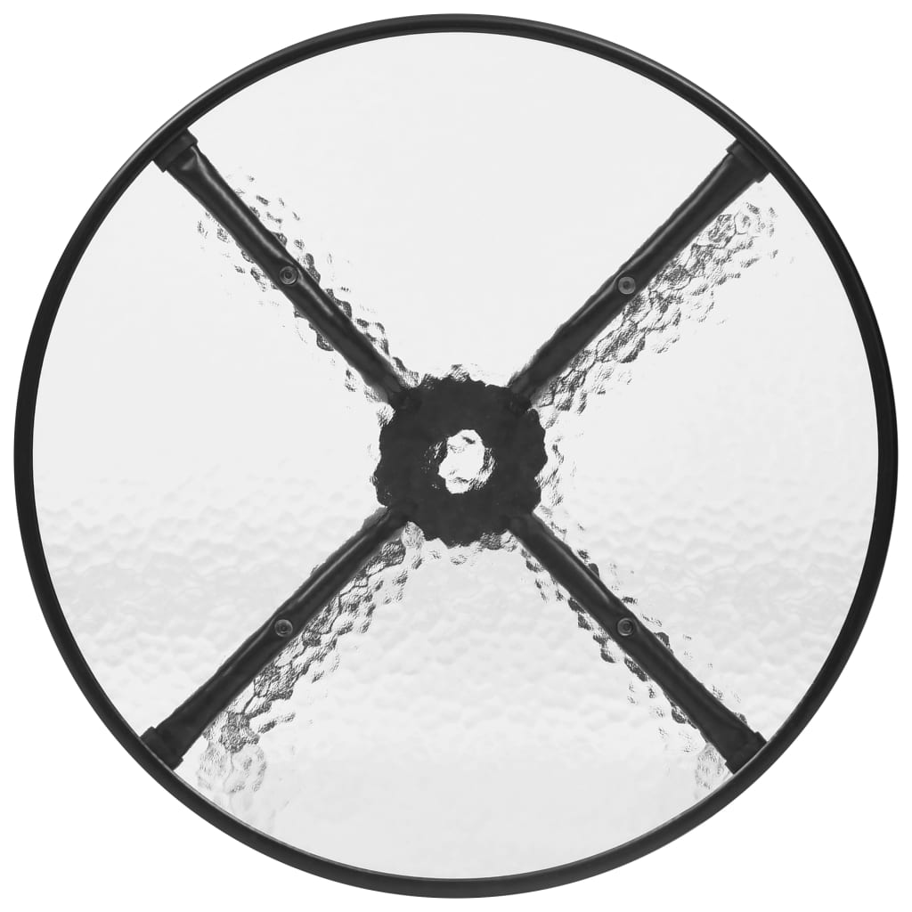 vidaXL Gartentisch Schwarz Ø60x70 cm Stahl