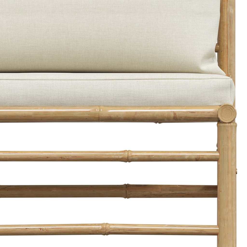 vidaXL 3-tlg. Garten-Lounge-Set mit Kissen Bambus