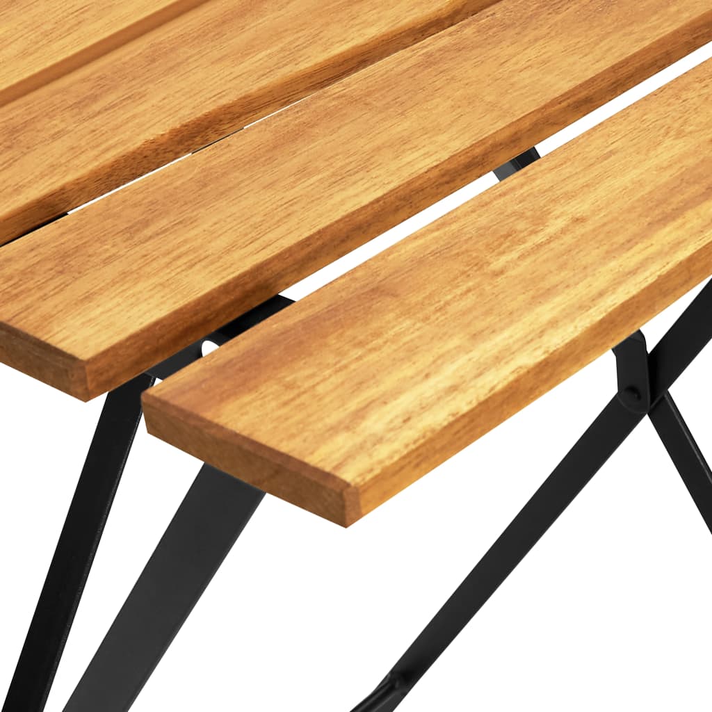 3-tlg. Bistro-Set Klappbar Massivholz Akazie