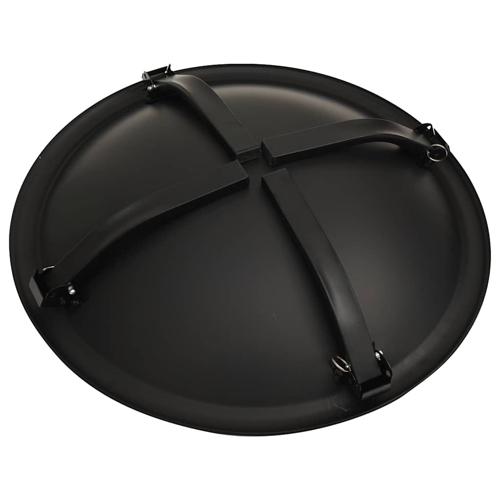 vidaXL 2-in-1 Feuerstelle und Grill mit Schürhaken 56x56x49 cm Stahl