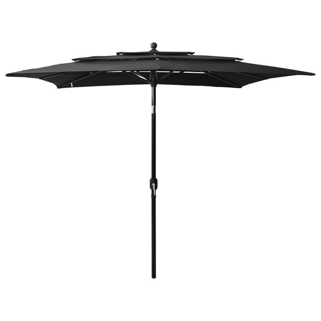Sonnenschirm mit Aluminium-Mast 3-lagig Sandfarben 2,5x2,5 m