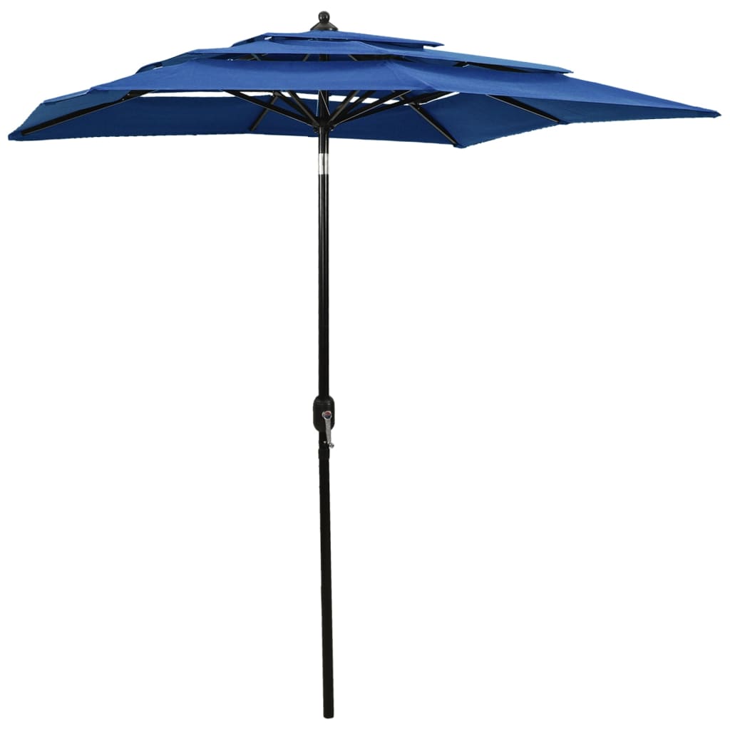 Sonnenschirm mit Aluminium-Mast 3-lagig Sandfarben 2,5x2,5 m