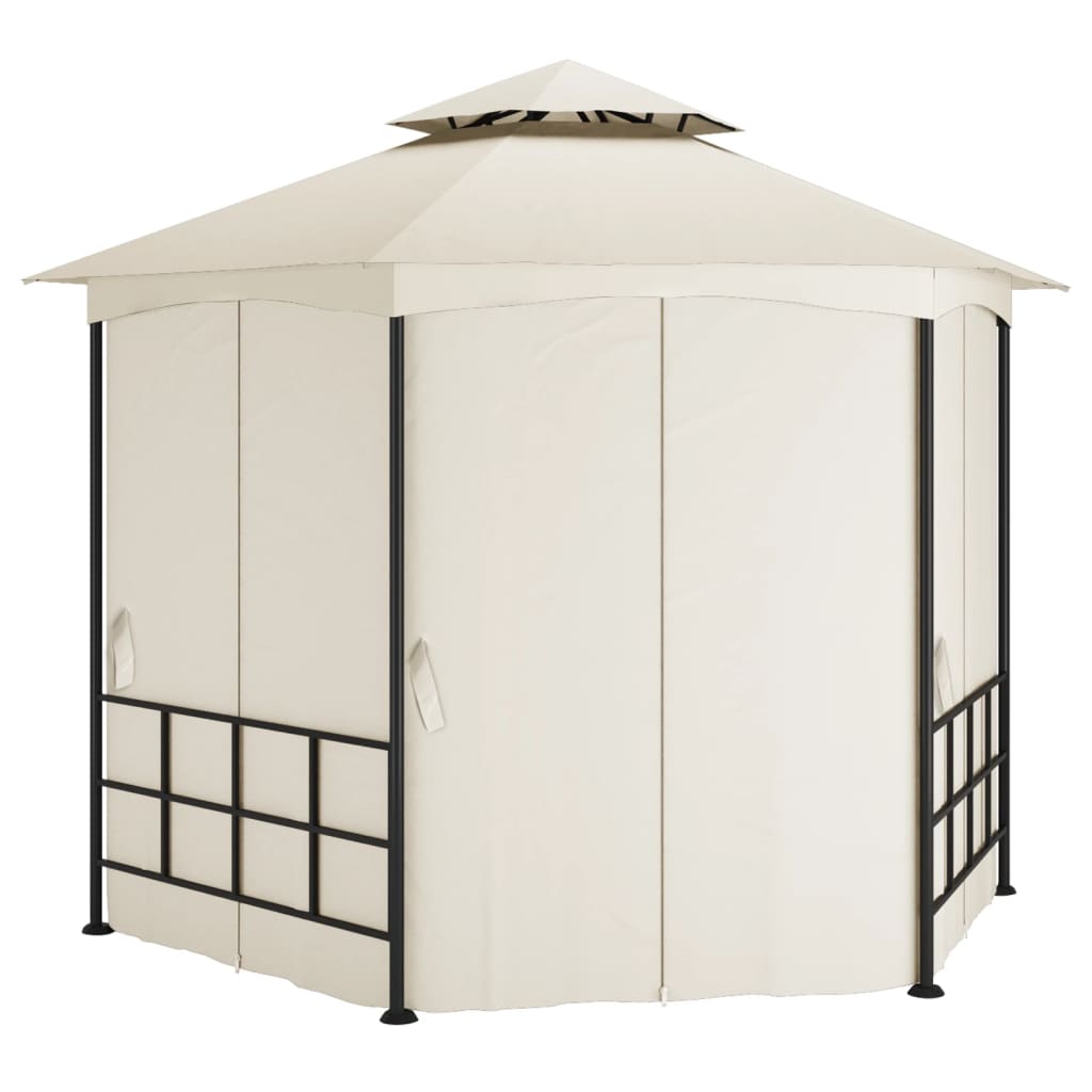 vidaXL Pavillon mit Seitenwänden 3,1x2,7 m Creme