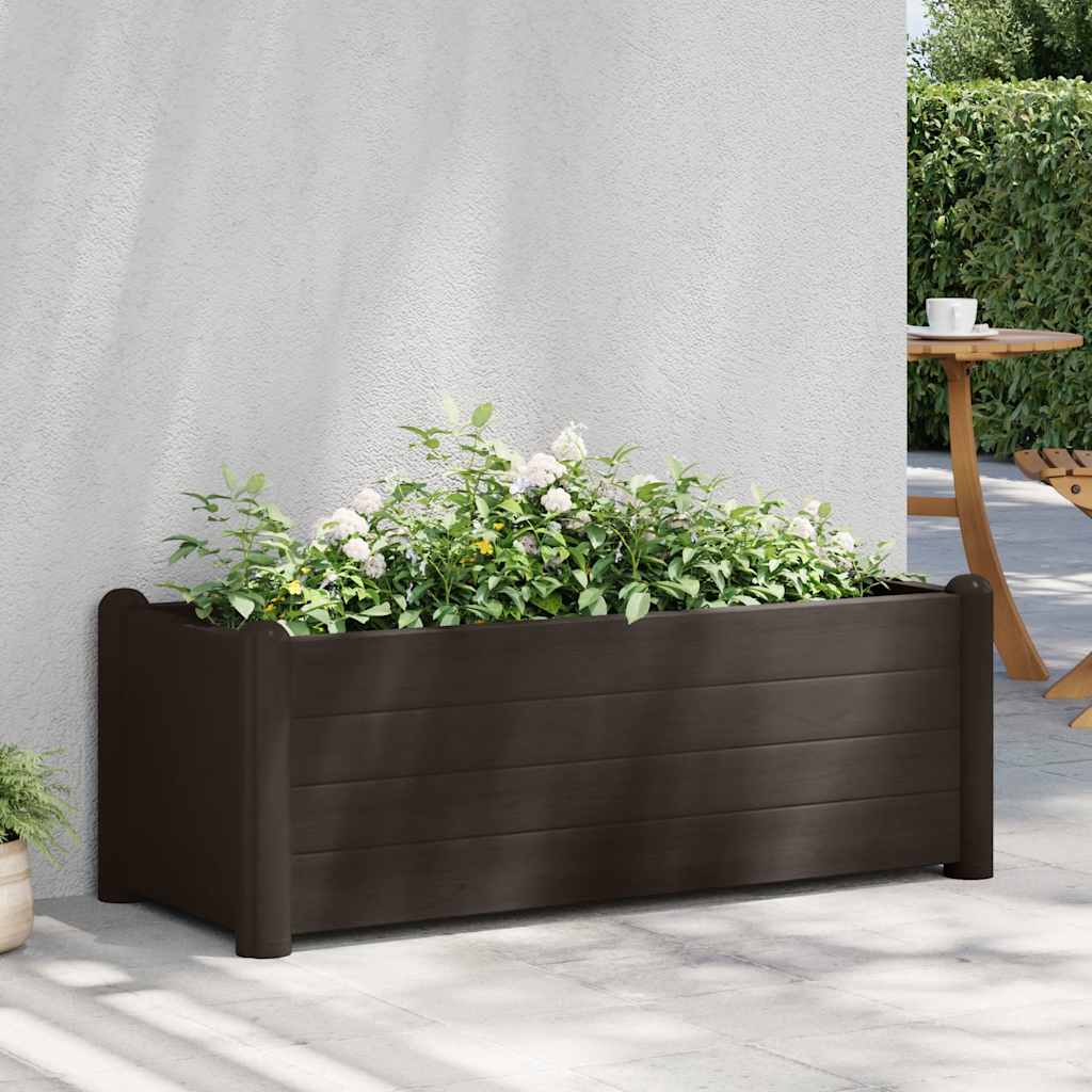vidaXL Garten-Hochbeet PP Mokka 43x43x35 cm