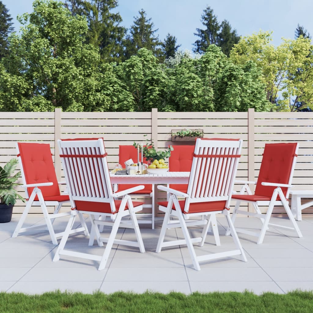 Gartenstuhlauflagen für Hochlehner 6 Stk. Anthrazit 120x50x3 cm
