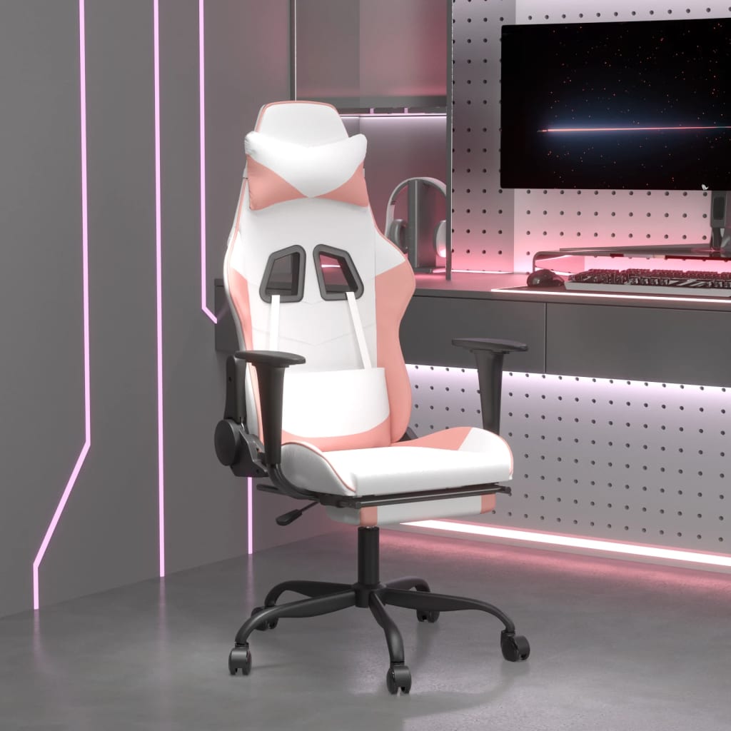 Gaming-Stuhl Schwarz und Blau Kunstleder