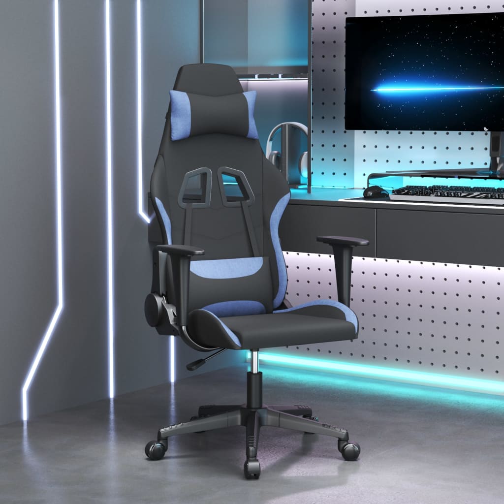 Gaming-Stuhl Schwarz und Creme Stoff