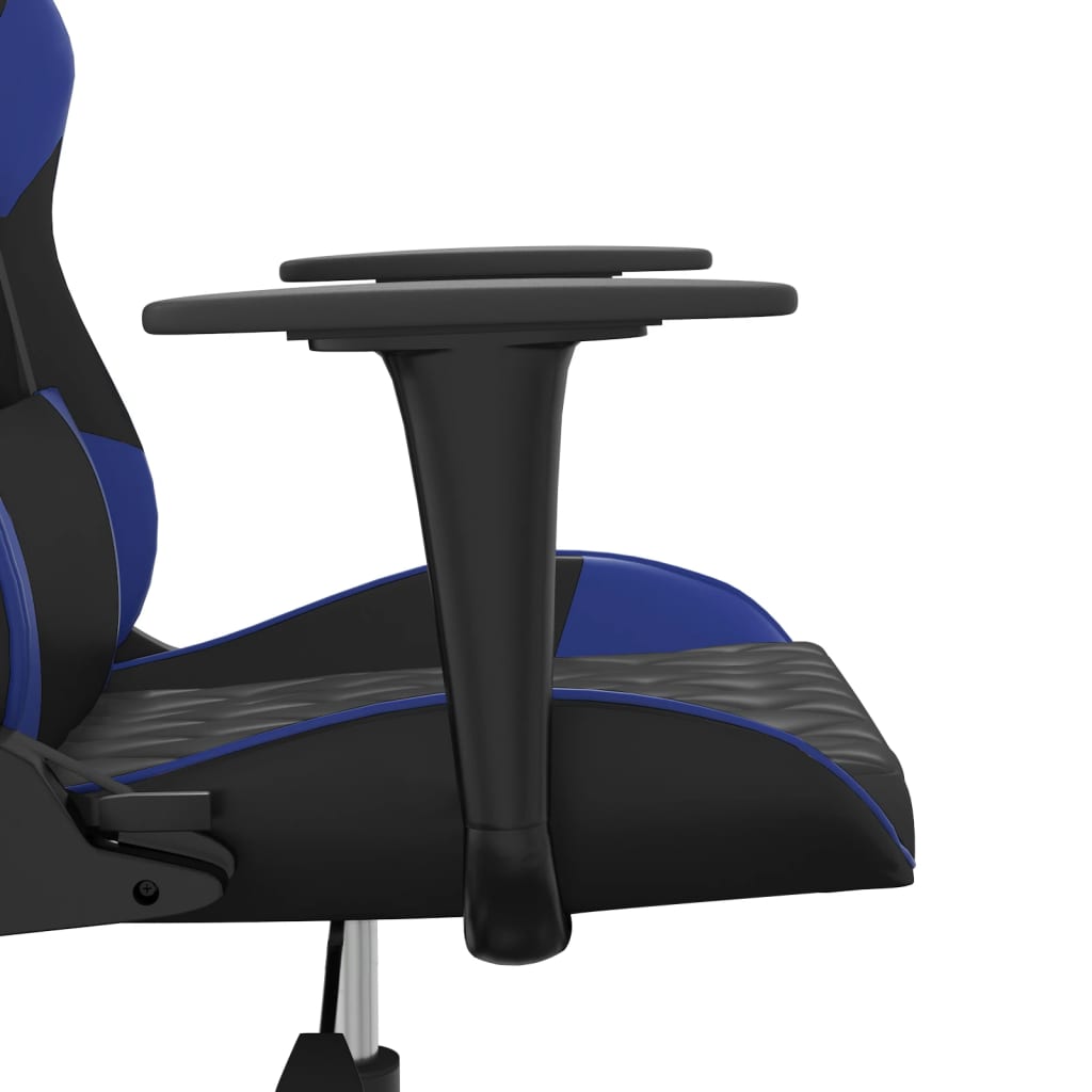 vidaXL Gaming-Stuhl Schwarz und Blau Kunstleder